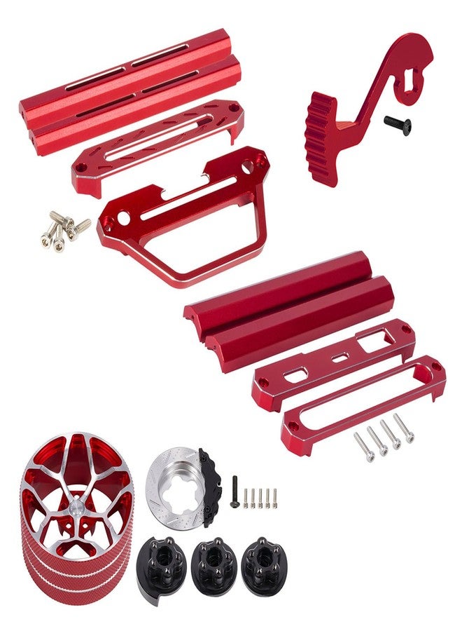 VNUHV CNC Aluminum Transmitter Protector Frame Bracket Carrying Handle for Flysky NB4/Noble Lite/NB4 PRO Remote Control Upgrade Parts (Red) - Image 1